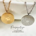 Custom engraved pendant for special anniversaries with song lyrics