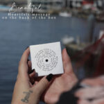 Custom vinyl record pendant with a heartfelt message on the back of the box